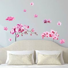 Sticker mural déco orchidée 70x50cm