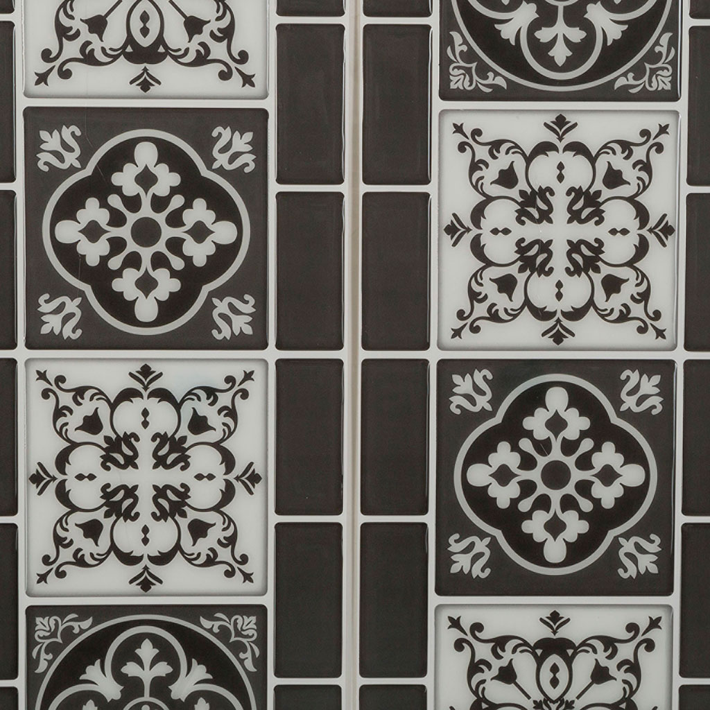 Adhésif décoratif motif vagues noires 150x45cm - Centrakor