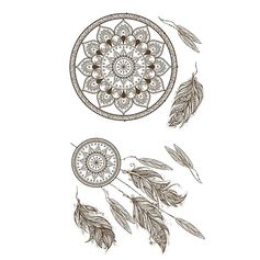 Sticker mural déco géant attrape-rêves 160x70cm