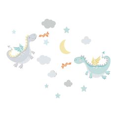 Sticker mural déco dragon