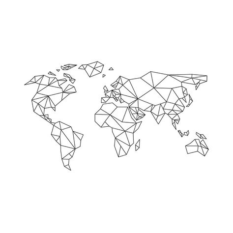 Sticker mural déco graphique carte du monde 70x20cm
