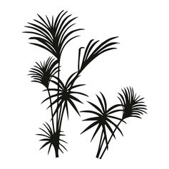 Sticker mural déco palmiers noirs 70x50cm