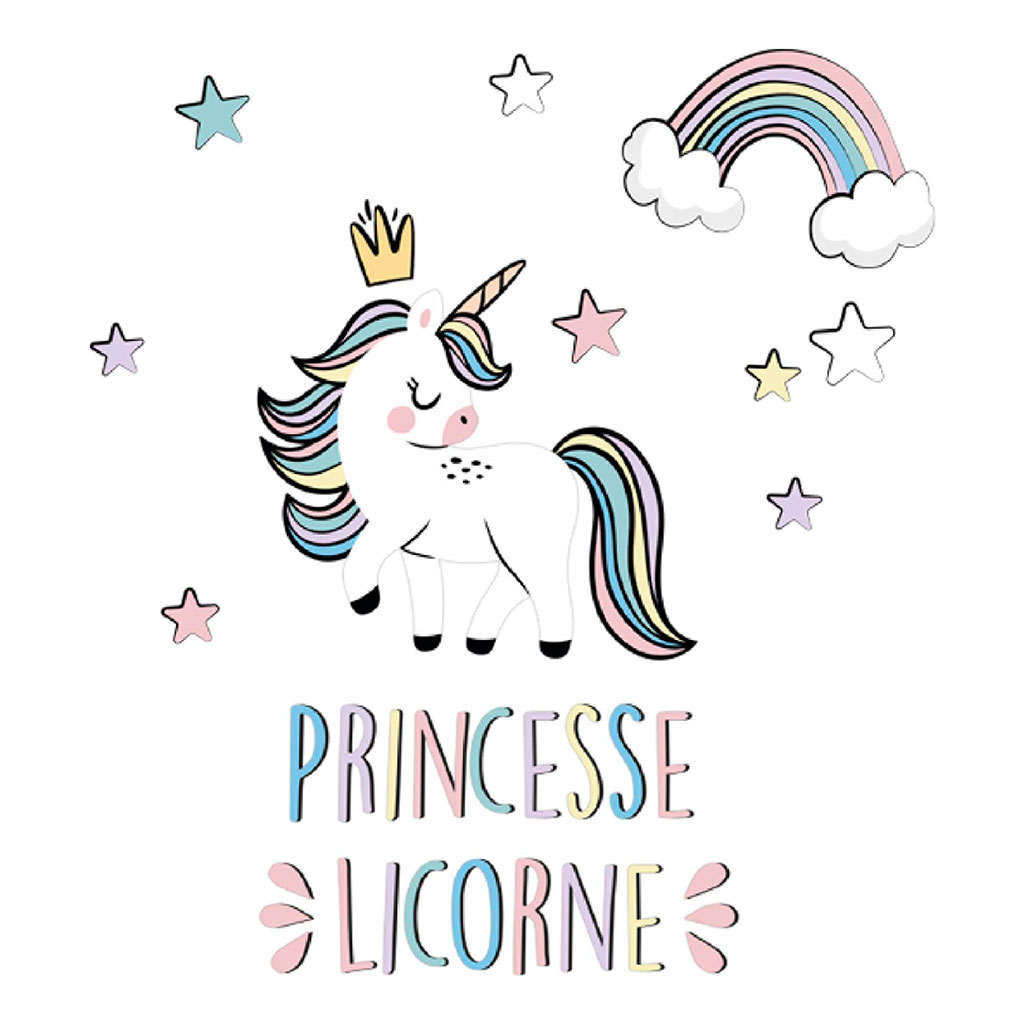 Stickers 3D Princesse - Stickers Muraux Enfant