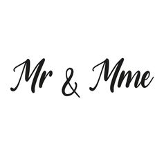 Stickers adhésif mural mariage Mr Mrs