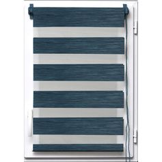 Store enrouleur jour nuit chiné bleu 90x180cm