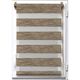 Store enrouleur jour nuit chiné marron 60x180cm
