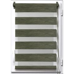 Store enrouleur jour nuit chiné vert 60x90cm