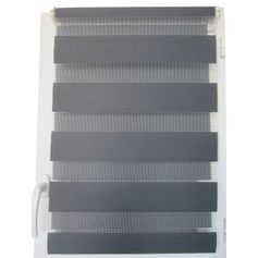 Store enrouleur jour nuit gris béton 60x180cm