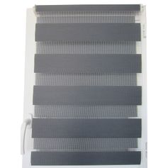 Store enrouleur jour nuit gris béton 60x90cm