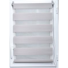 Store enrouleur jour nuit gris clair 45x180cm