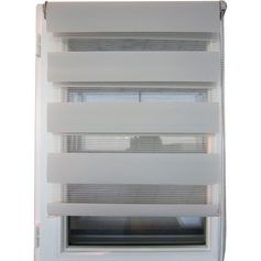 Store enrouleur jour nuit gris clair 90x180cm