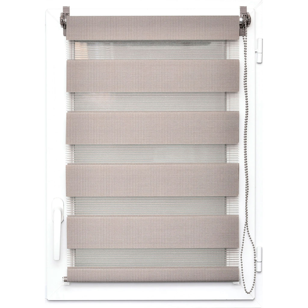 Store enrouleur jour nuit taupe 75x180cm Centrakor
