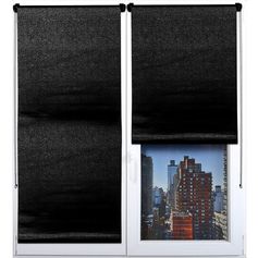 Store enrouleur occultant noir 45x180cm