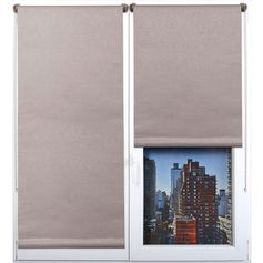 Store enrouleur occultant taupe 45x180cm