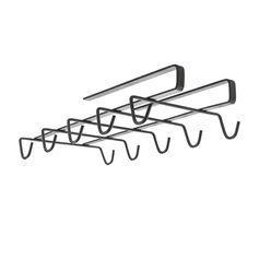 Support de rangement pour tasses métal noir 14x6x28cm