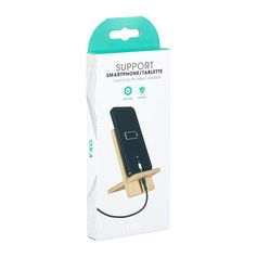 Support de smartphone et tablette en bois 9x23x9cm