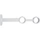 Support double en aluminium et métal blanc mat 19cm et 23cm