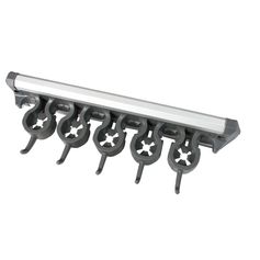 Support pour balais et accessoires 5 crochets 10.5x33x7cm