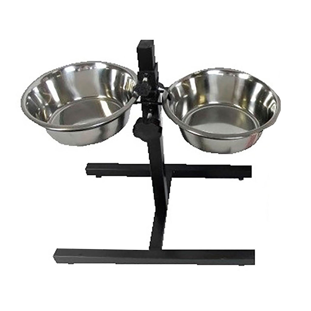 Support réglable pour 2 gamelles 46x36.5x21cm