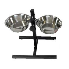 Support réglable pour 2 gamelles 46x36.5x21cm