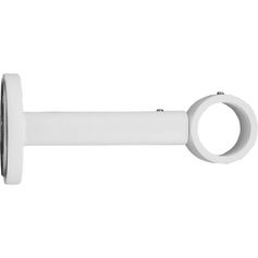 Support simple en aluminium et métal blanc mat 15cm