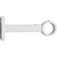 Support simple en aluminium et métal blanc mat 15cm