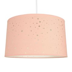 Suspension cylindre étoile rose D 40cm