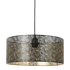 Suspension métal perforé noir D35cm