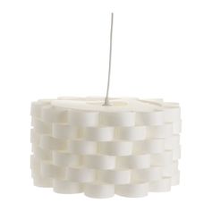 Suspension plastique tressée blanche D 42cm