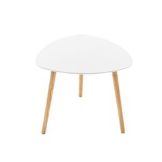 Table à café gigogne MILEO plateau blanc 40x41x40cm