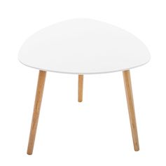 Table à café gigogne MILEO plateau blanc 48x46x48cm