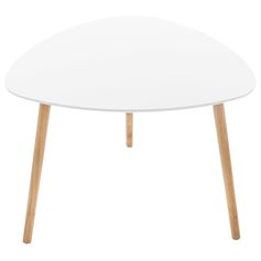 Table à café gigogne MILEO plateau blanc 60x51x60cm
