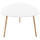 Table à café gigogne MILEO plateau blanc 60x51x60cm