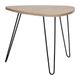 Table à café métal noir et bois H 40cm