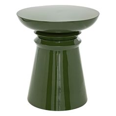 Table à café totem JAYA métal vert H 43cm