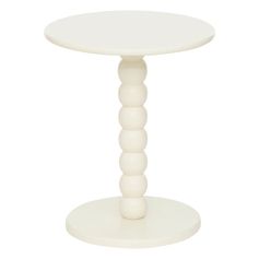 Table café CHAMLO blanc D38x46.5cm