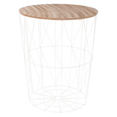 Table à café KUMI blanche D 47x57cm