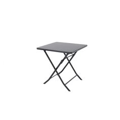 Table carrée GREENSBORO 2 places acier gris 70x70x71cm - HESPÉRIDE