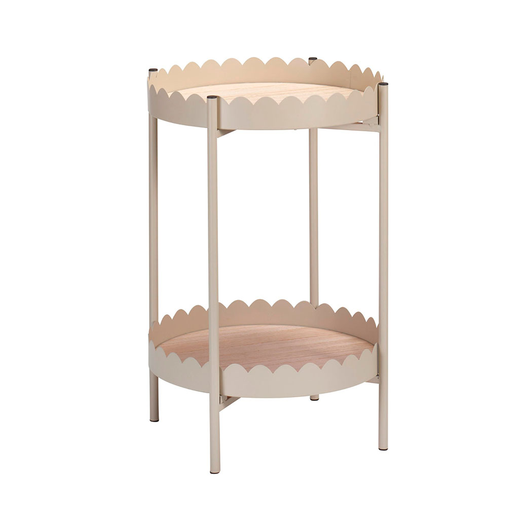 Table d'appoint 2 étages métal 33x33x45.5cm
