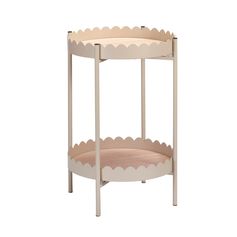 Table d'appoint 2 étages métal 33x33x45.5cm