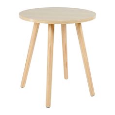 Table d'appoint bois naturel ronde H 40cm