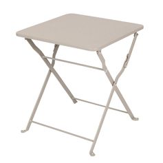 Table d'appoint de jardin pliable MISTRAL métal argile 40x40x45cm