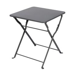 Table d'appoint de jardin pliable MISTRAL métal gris anthracite 40x40x45cm