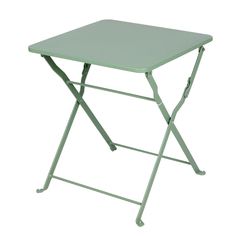 Table d'appoint de jardin pliable MISTRAL métal vert olive 40x40x45cm
