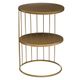 Table d'appoint KOBU 2 étages dorée D 36x52cm