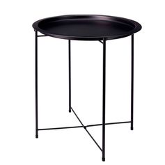 Table d'appoint métal noir 47x51cm