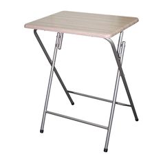 Table d'appoint pliante plateau imitation bois 48xH 66x38cm