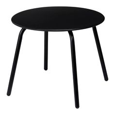 Table d'appoint ronde métal noir D 51cm