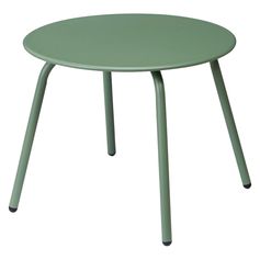 Table d'appoint ronde métal vert D 51cm