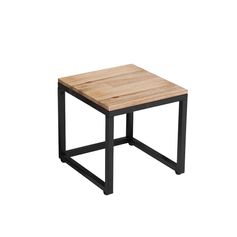 Table d'appoint gigogne EDENA métal et acacia 30x30cm